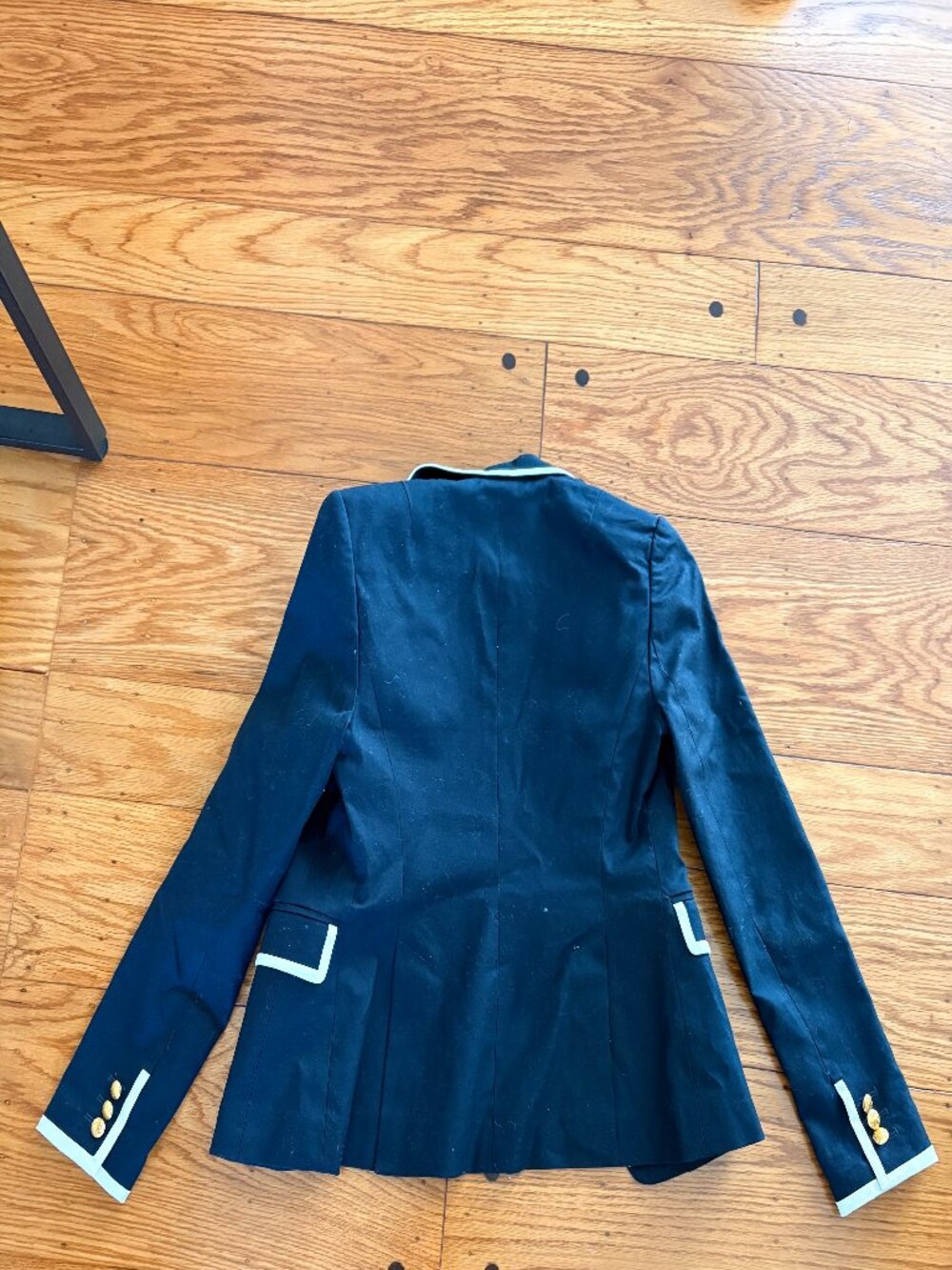 Banana Republic Navy Blazer with White Piping Size 00P
